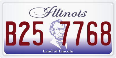IL license plate B257768