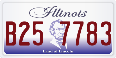 IL license plate B257783