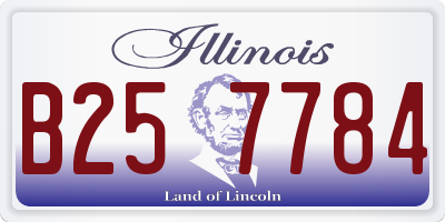 IL license plate B257784
