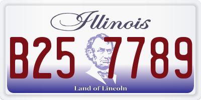 IL license plate B257789