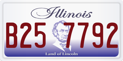 IL license plate B257792