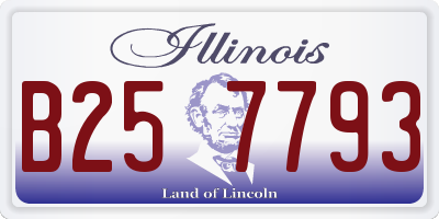 IL license plate B257793