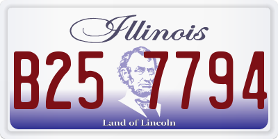 IL license plate B257794