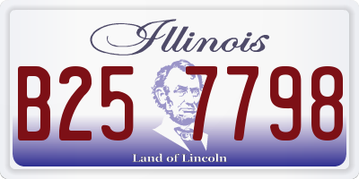 IL license plate B257798