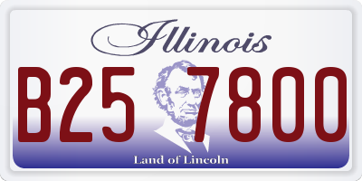 IL license plate B257800