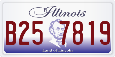 IL license plate B257819