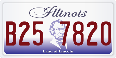IL license plate B257820