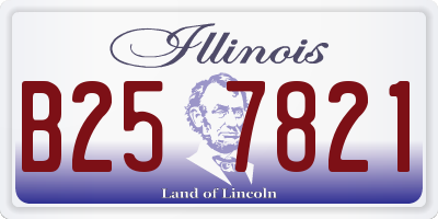 IL license plate B257821