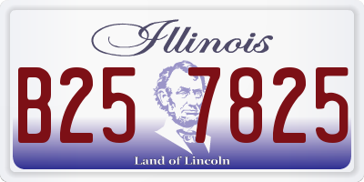 IL license plate B257825
