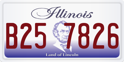 IL license plate B257826