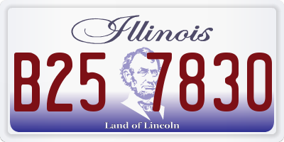 IL license plate B257830