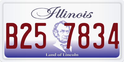 IL license plate B257834