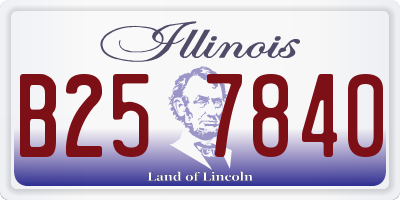 IL license plate B257840