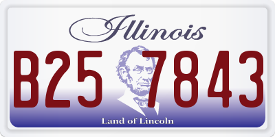 IL license plate B257843