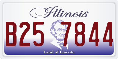 IL license plate B257844