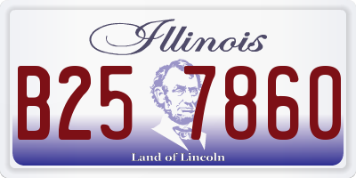 IL license plate B257860