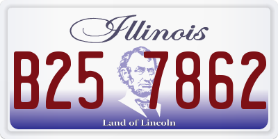 IL license plate B257862
