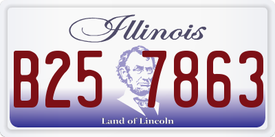 IL license plate B257863