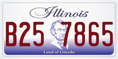IL license plate B257865
