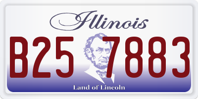IL license plate B257883
