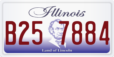 IL license plate B257884