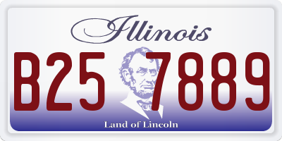 IL license plate B257889