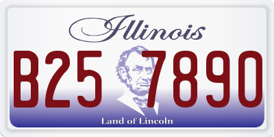 IL license plate B257890