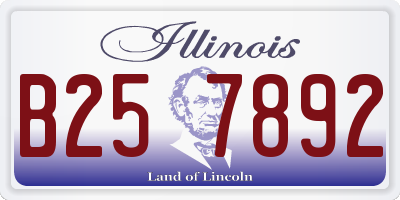 IL license plate B257892
