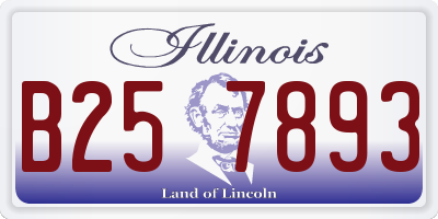 IL license plate B257893