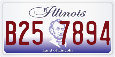 IL license plate B257894
