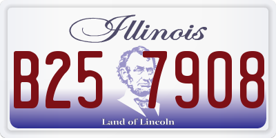 IL license plate B257908