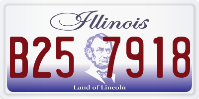 IL license plate B257918