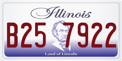 IL license plate B257922