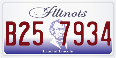 IL license plate B257934