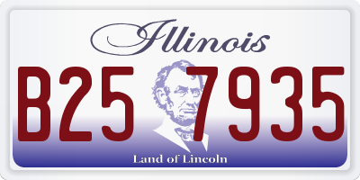 IL license plate B257935