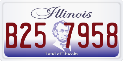 IL license plate B257958