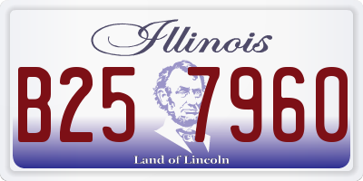IL license plate B257960