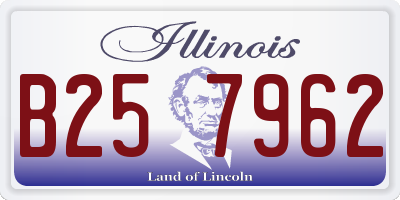 IL license plate B257962