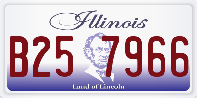 IL license plate B257966