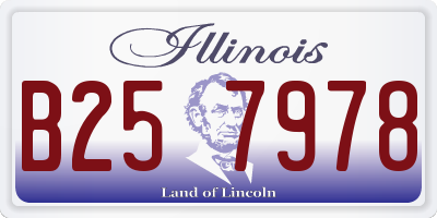 IL license plate B257978