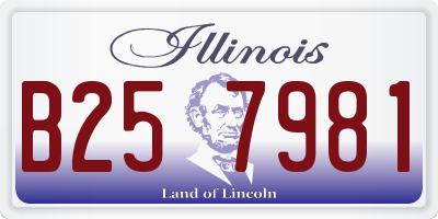 IL license plate B257981