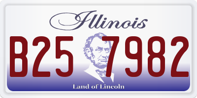 IL license plate B257982