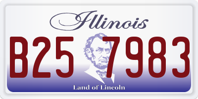 IL license plate B257983