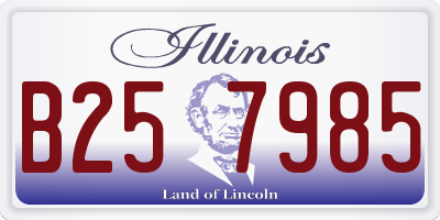 IL license plate B257985