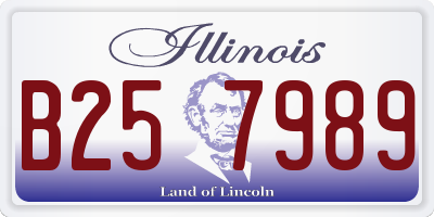 IL license plate B257989