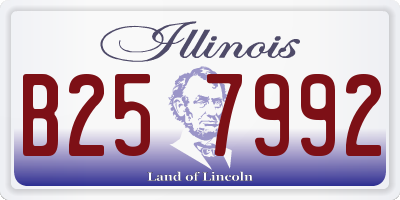 IL license plate B257992