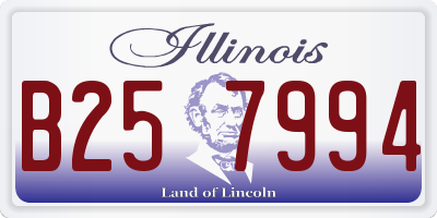 IL license plate B257994
