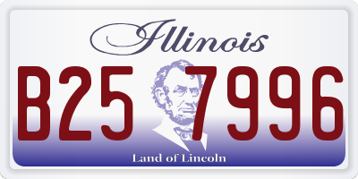 IL license plate B257996