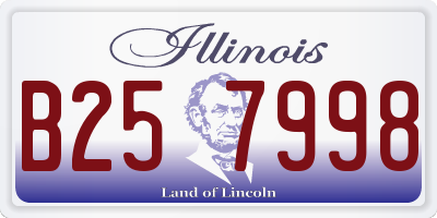 IL license plate B257998