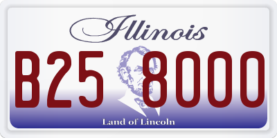 IL license plate B258000